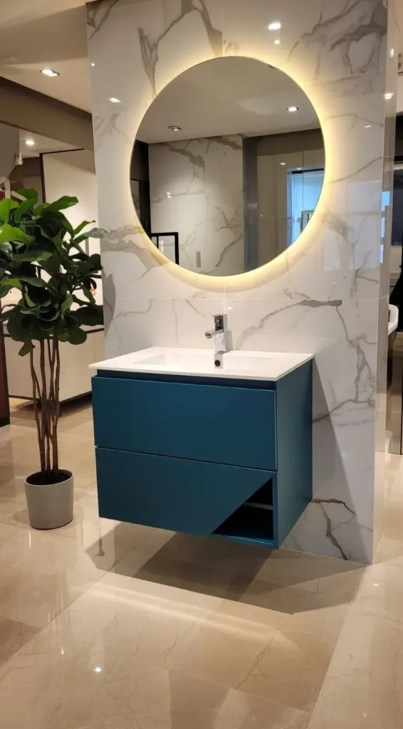 [55192] Baze mob.1973 70 cm Blu petrolio  B.Haus