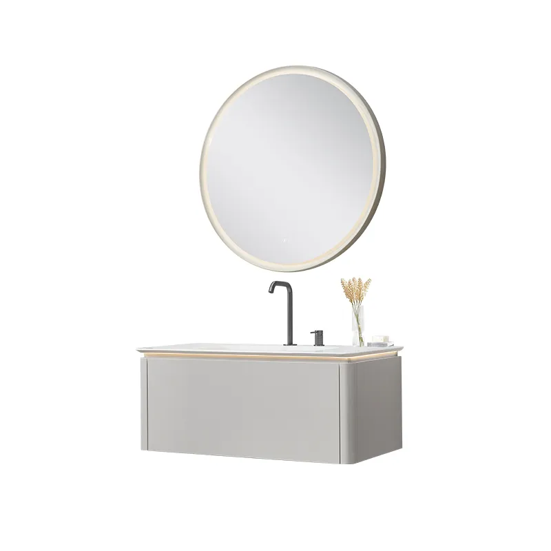 [BC4059-80CM] Mobilje Tualeti Bezhë + Lavaman Corian PU038  80x50    