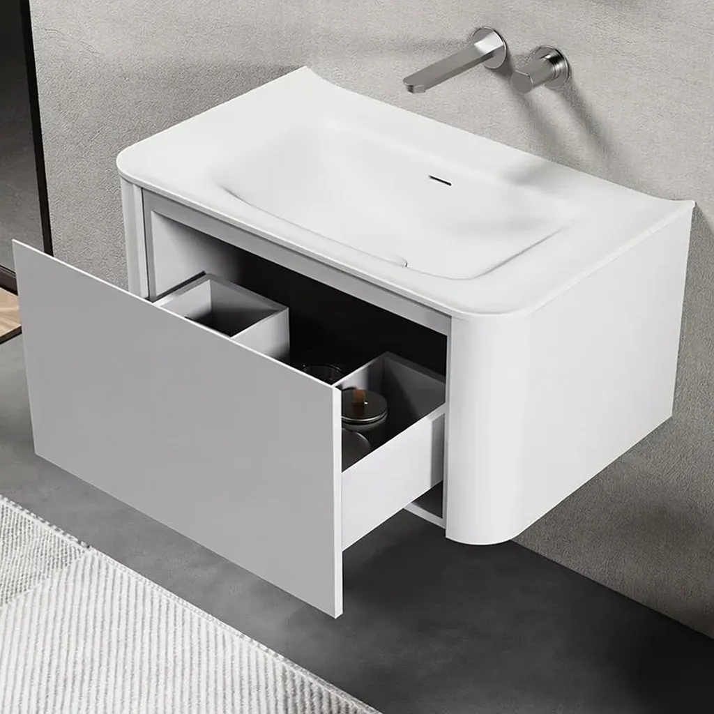 [BC4081-80BM] Mobilje bardhe mat + Lavaman PU007 80x50