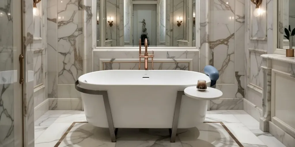 Vaskë Freestanding 175x85x65 cm + Jastëk Komforti + Mbështetëse Inox