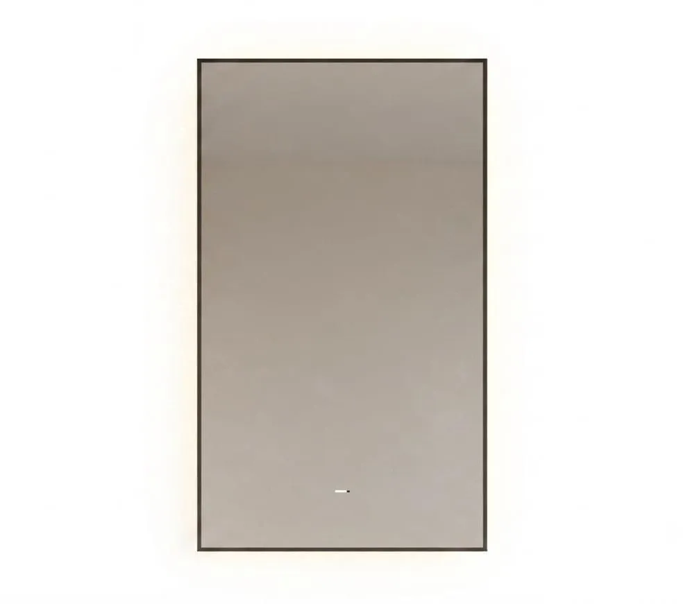 [KL910799] Pasqyrë Katrorë 55x100 cm me LED, Touch dhe Antifog – Nero Mat