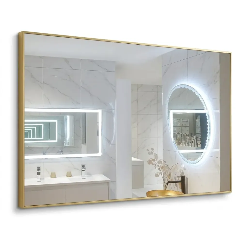 Pasqyre katrore led 119x70 touch antifog gold