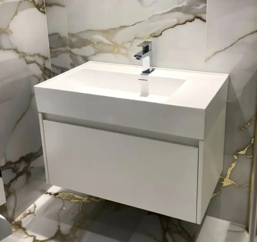 [C-5-W] Baze mobilje + lavaman 80x48  (Bardhe)